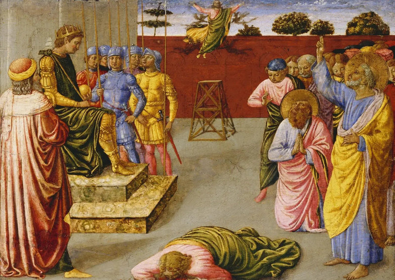 Simon Magus' fall - Benozzo Gozzoli