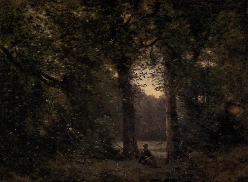 La Clairière, minne fra Ville-d'Avray - Jean-Baptiste Camille Corot