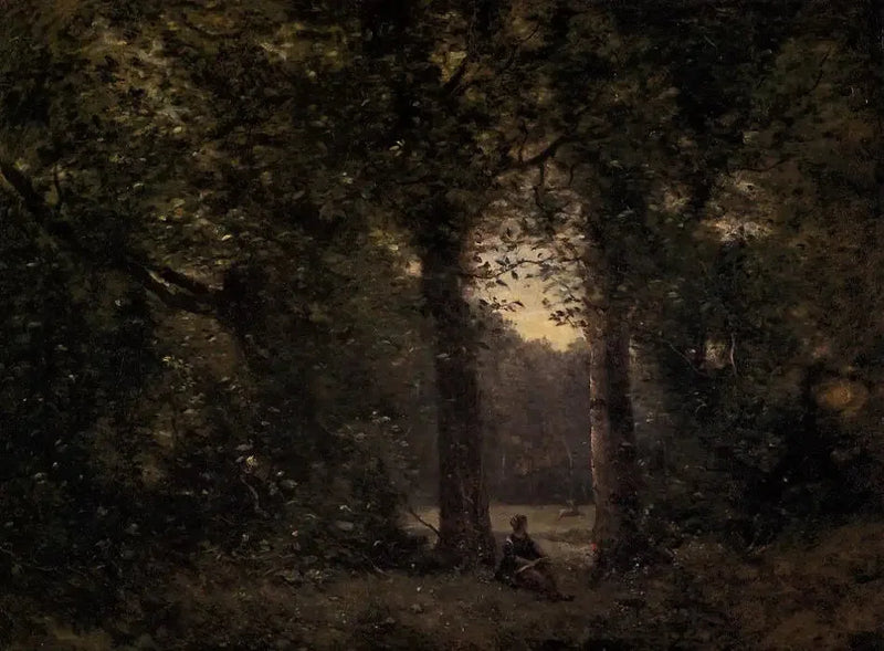 La Clairière, minne fra Ville-d'Avray - Jean-Baptiste Camille Corot