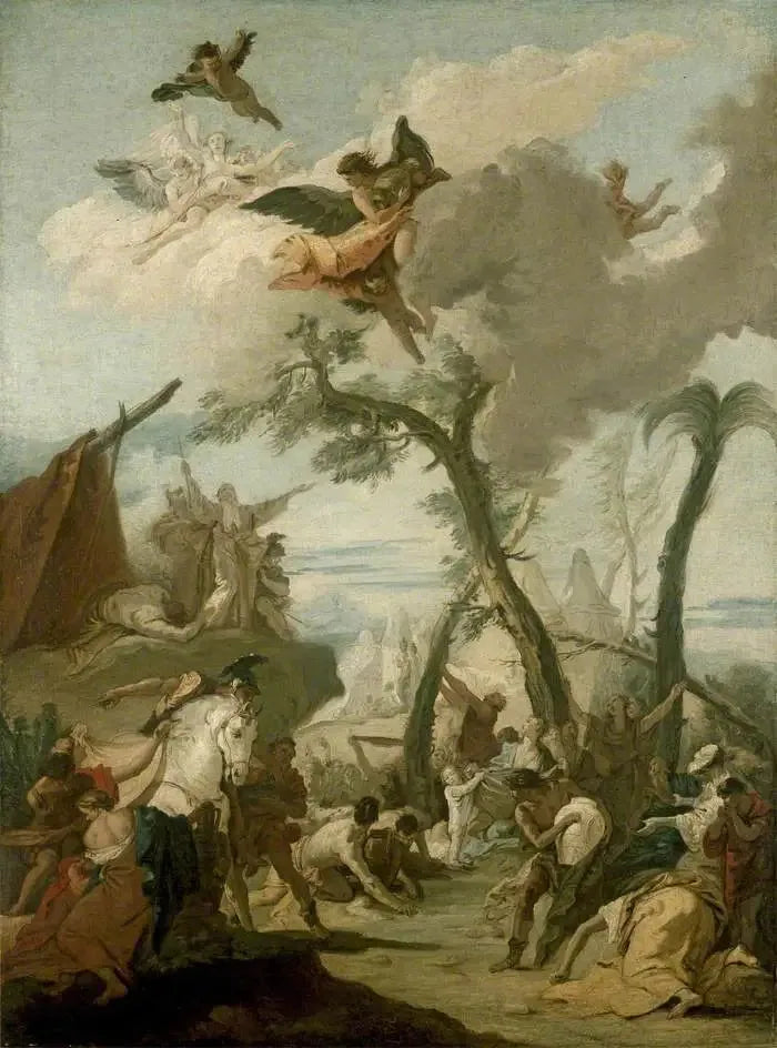 Innsamlingen av manna - Giovanni Battista Tiepolo
