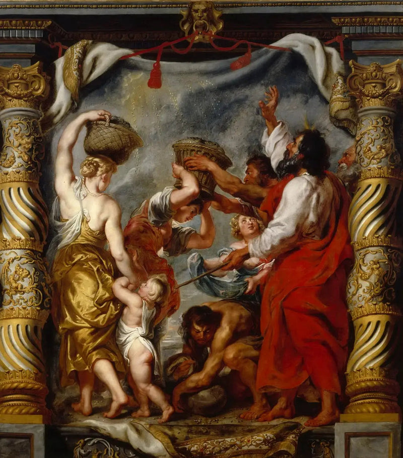 Innkreving av manna - Peter Paul Rubens