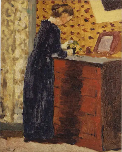 Den røde kommoden - Édouard Vuillard
