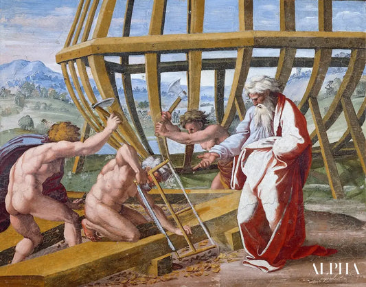 La construction de l'arche - Raphaël (peintre) - Reproductions de tableaux et peintures haut de gamme