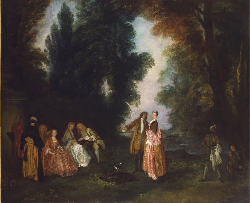 Samtalen - Antoine Watteau