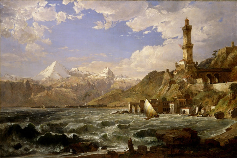Gênes-kysten - Jasper Francis Cropsey