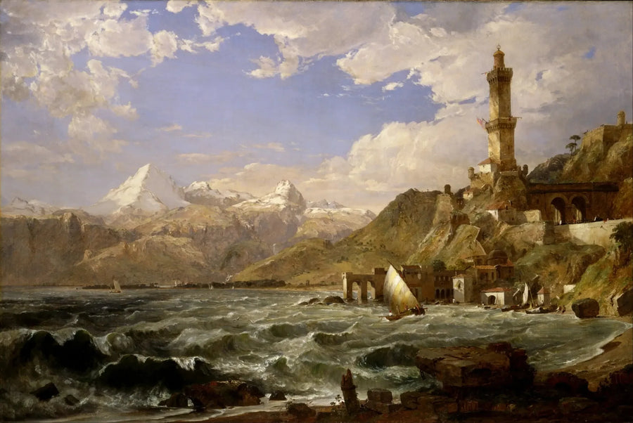 Gênes-kysten - Jasper Francis Cropsey