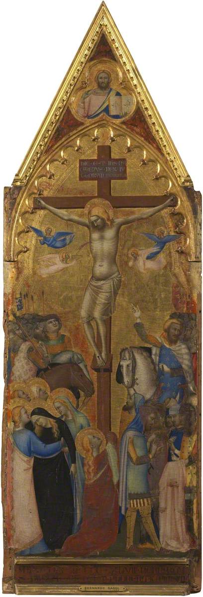 Korsfestelsen (polyptyk, panel 3 av 5) - Bernardo Daddi