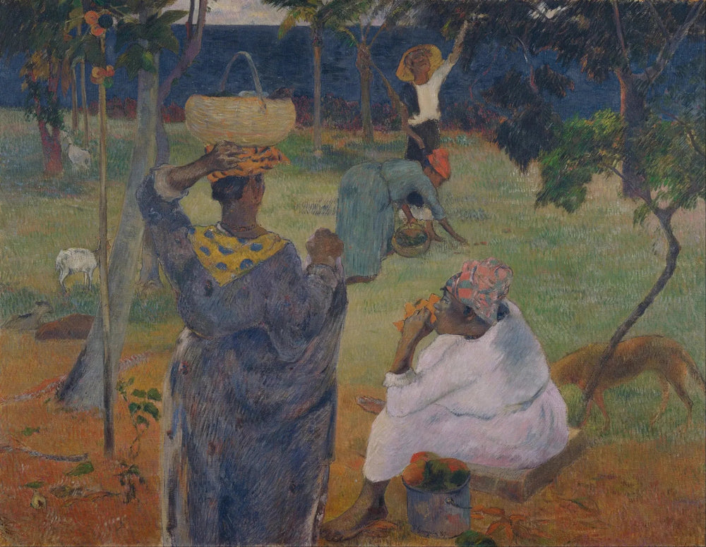 La Cueillette des Fruits, ou Aux Mangues - Paul Gauguin image 1 reproduction artisanale de tableau