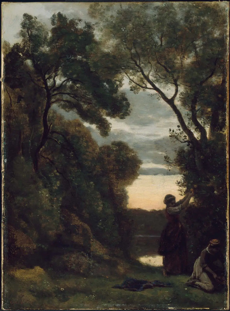 La innhøsting av laurbær - Jean-Baptiste Camille Corot