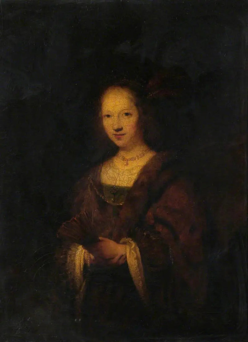 Damen med fanen (etter Rembrandt) - Joshua Reynolds