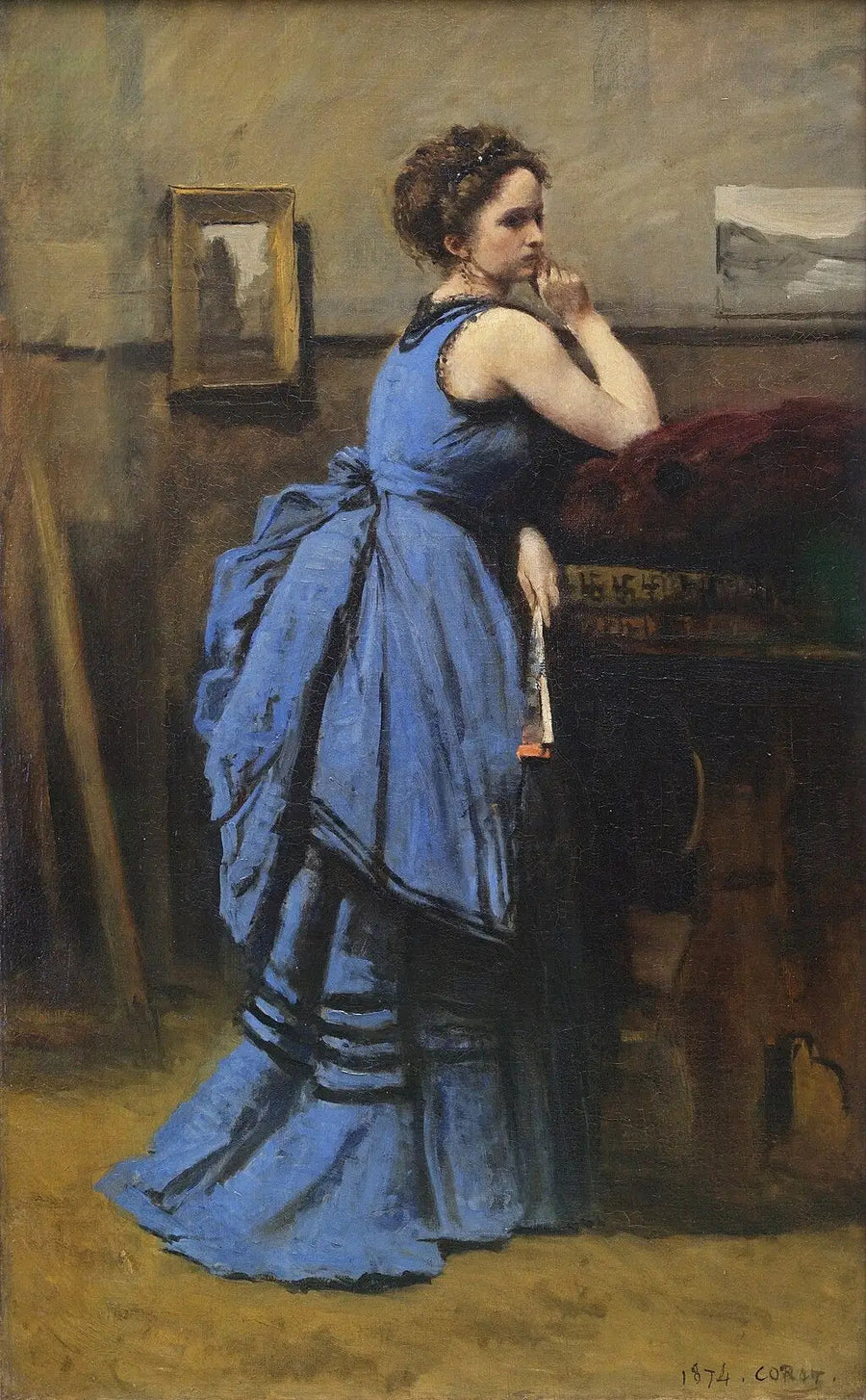 Den blå damen - Jean-Baptiste Camille Corot