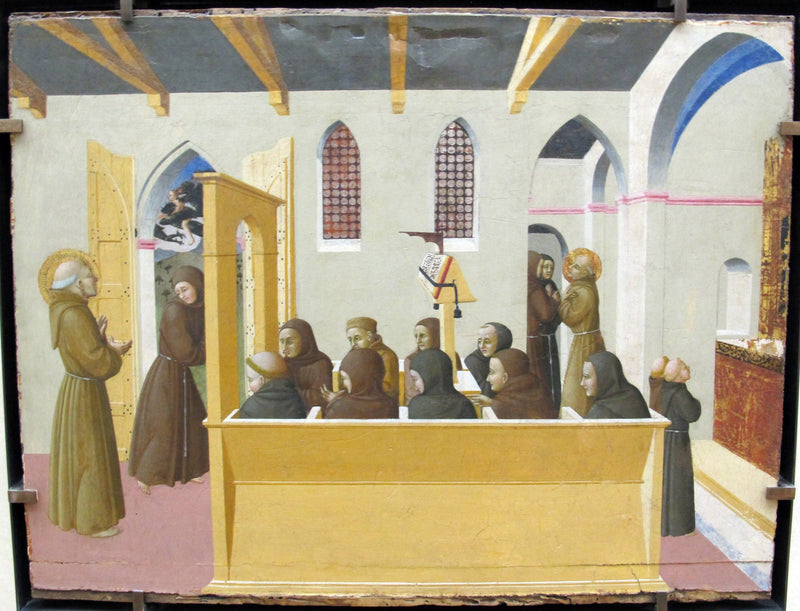 Damnation of sjel av den grådige i Citerna - Stefano di Giovanni (Sassetta)