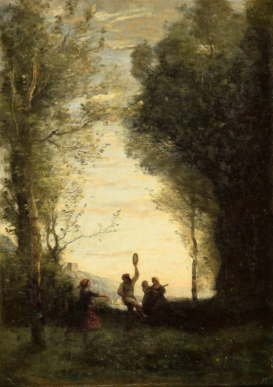 Den italienske dansen - Jean-Baptiste Camille Corot