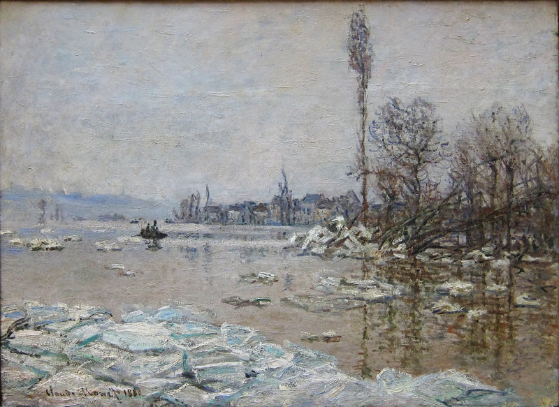 La Débâcle à Vétheuil, med utsikt over Lavacourt - Claude Monet