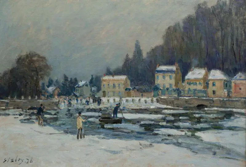 Den store flommen i Seine ved Port-Marly - Alfred Sisley