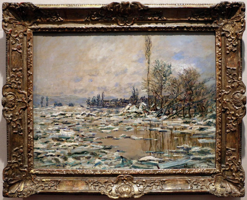La Débâcle, Grått Vær - Claude Monet