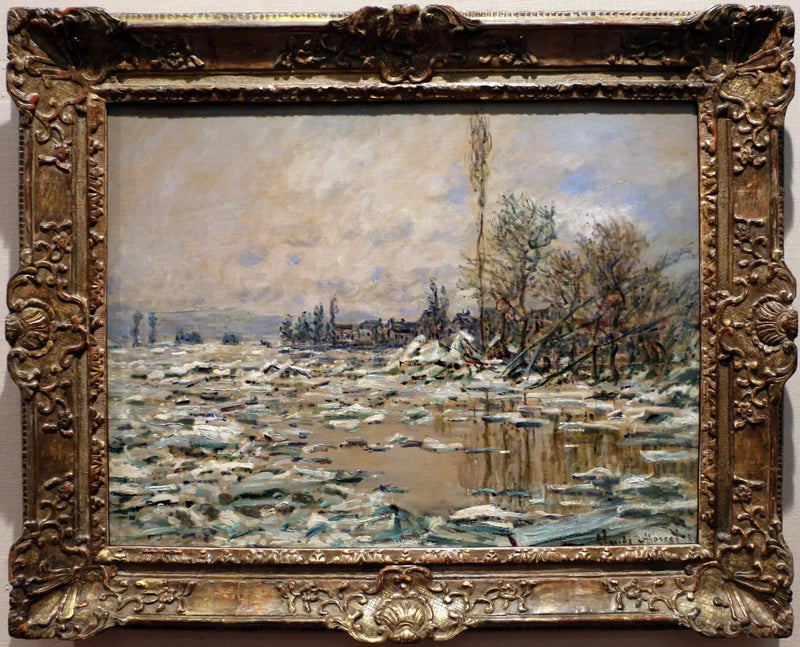 La Débâcle, Grått Vær - Claude Monet