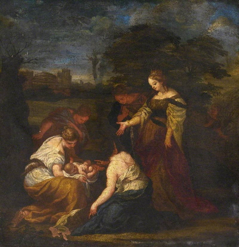Oppdagelsen av Moses i sivet - Pietro da Cortona
