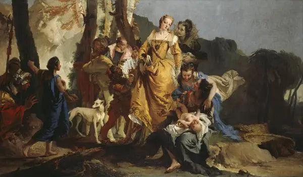 Oppdagelsen av Moses - Giovanni Battista Tiepolo