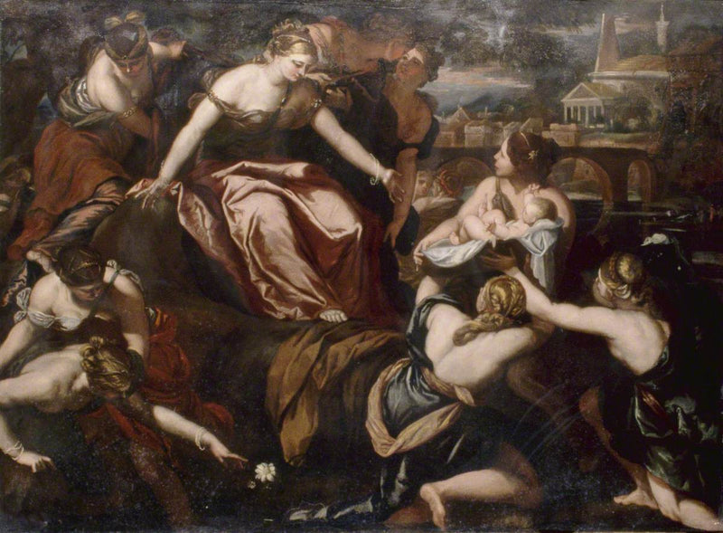 Oppdagelsen av Moses - Luca Giordano