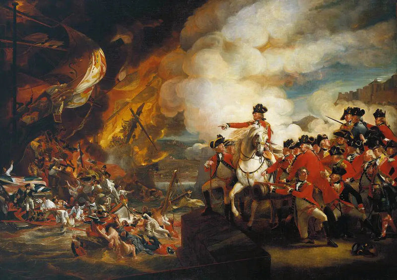 Nederlaget for flytende batterier i Gibraltar, september 1782 - John Singleton Copley

Source:
La défaite des batteries flottantes à Gibraltar, septembre 1782 - John Singleton Copley