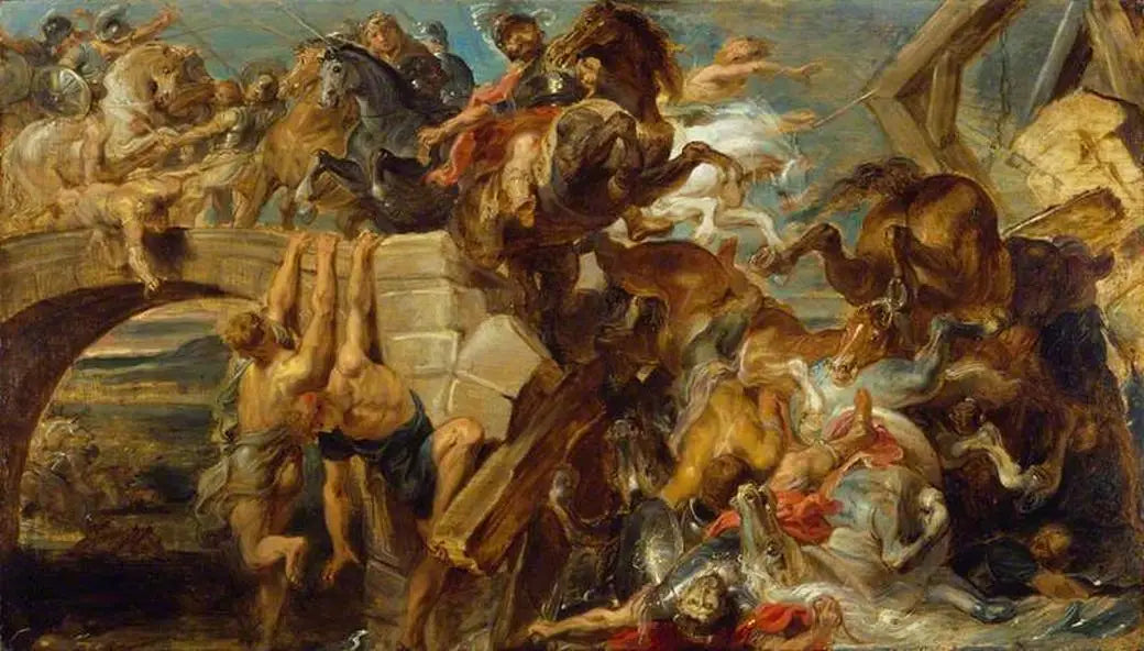 La défaite et la mort de Maxence - Peter Paul Rubens image 1 tableau peint à l’huile sur toile