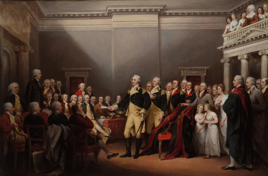 General Washingtons avgang, 23. desember 1783 - John Trumbull

Source:
La démission du général Washington, le 23 décembre 1783 - John Trumbull