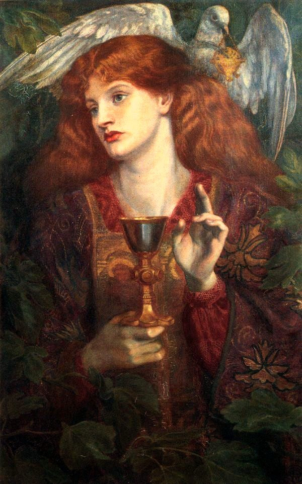 Damen av Den Hellige Gral - Dante Gabriel Rossetti