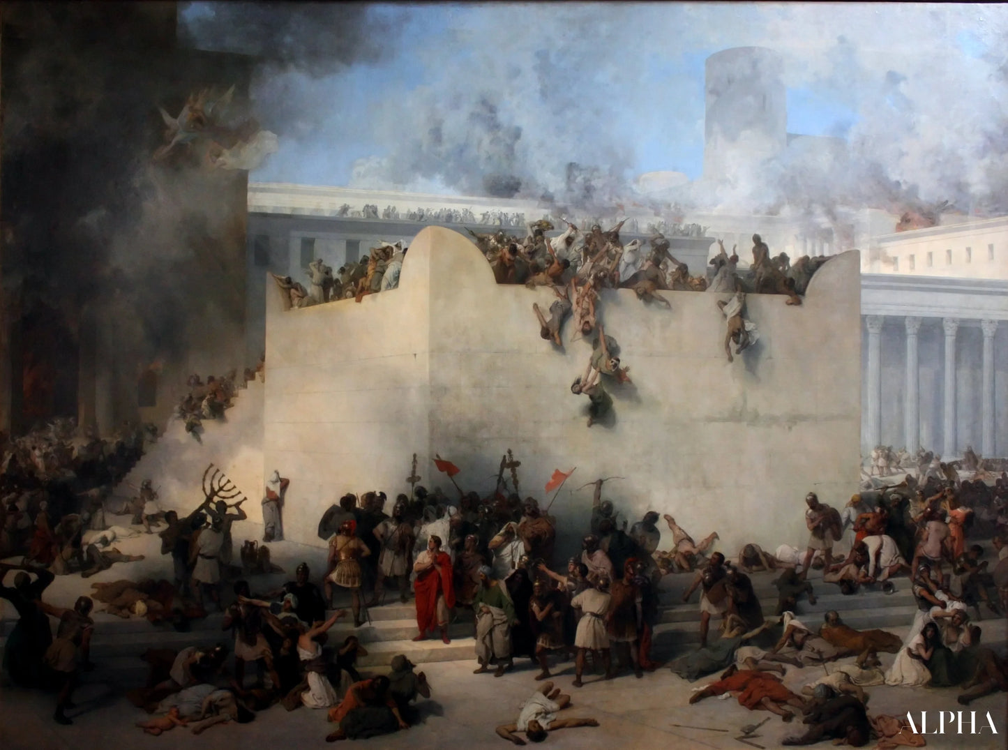 Ødeleggelsen av tempelet i Jerusalem - Francesco Hayez - Høykvalitets reproduksjoner av malerier og bilder