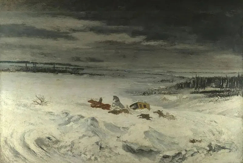 Den flittigheten i snøen - Gustave Courbet