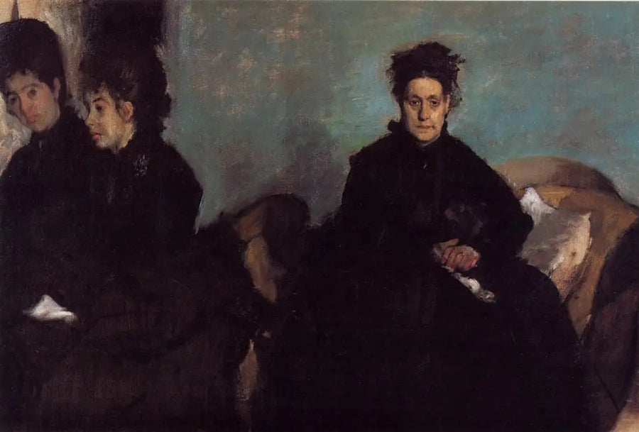 Hertuginnen av Montejasi med sine døtre, Elena og Camilla - Edgar Degas