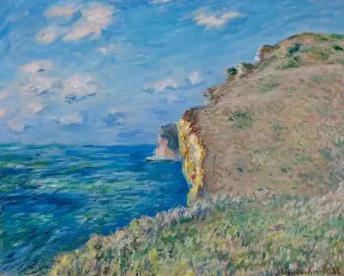 Klippene ved Fécamp - Claude Monet