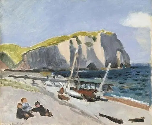 Klippen av Aval og hytte - Henri Matisse