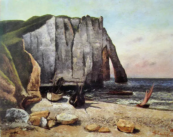 Klippen ved Étretat - Gustave Courbet