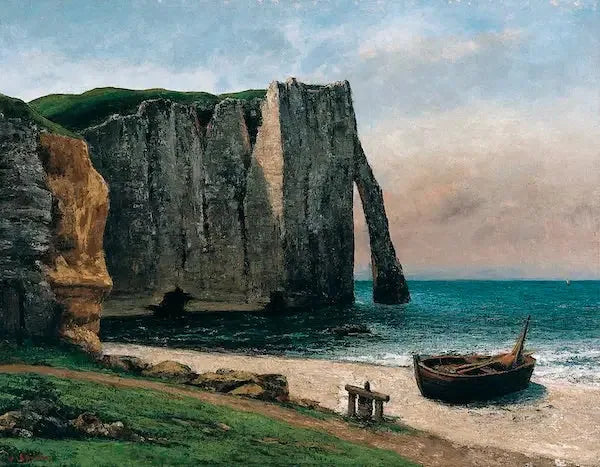 Klippen ved Étretat - Gustave Courbet