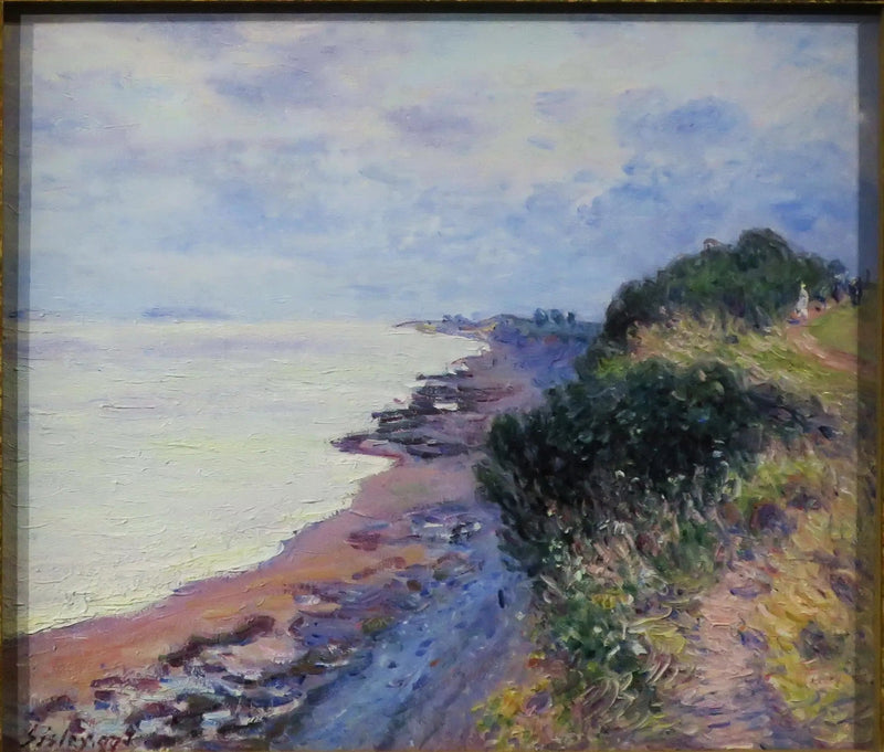 Klippen i Penarth, om kvelden, stormfullt vær - Alfred Sisley