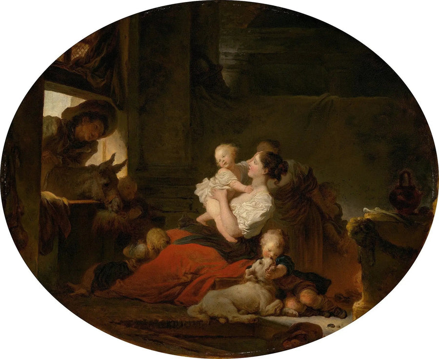 Den lykkelige familien - Jean-Honoré Fragonard