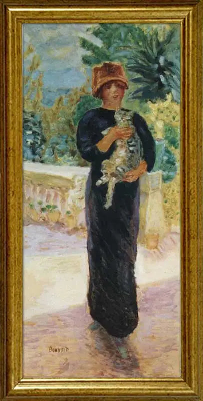 Kvinnen med katten - Pierre Bonnard