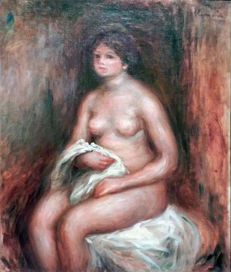 Kvinnen med draperiet - Pierre-Auguste Renoir