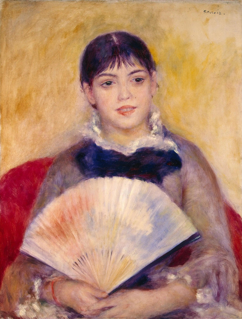 Kvinnen med viftet - Pierre-Auguste Renoir
