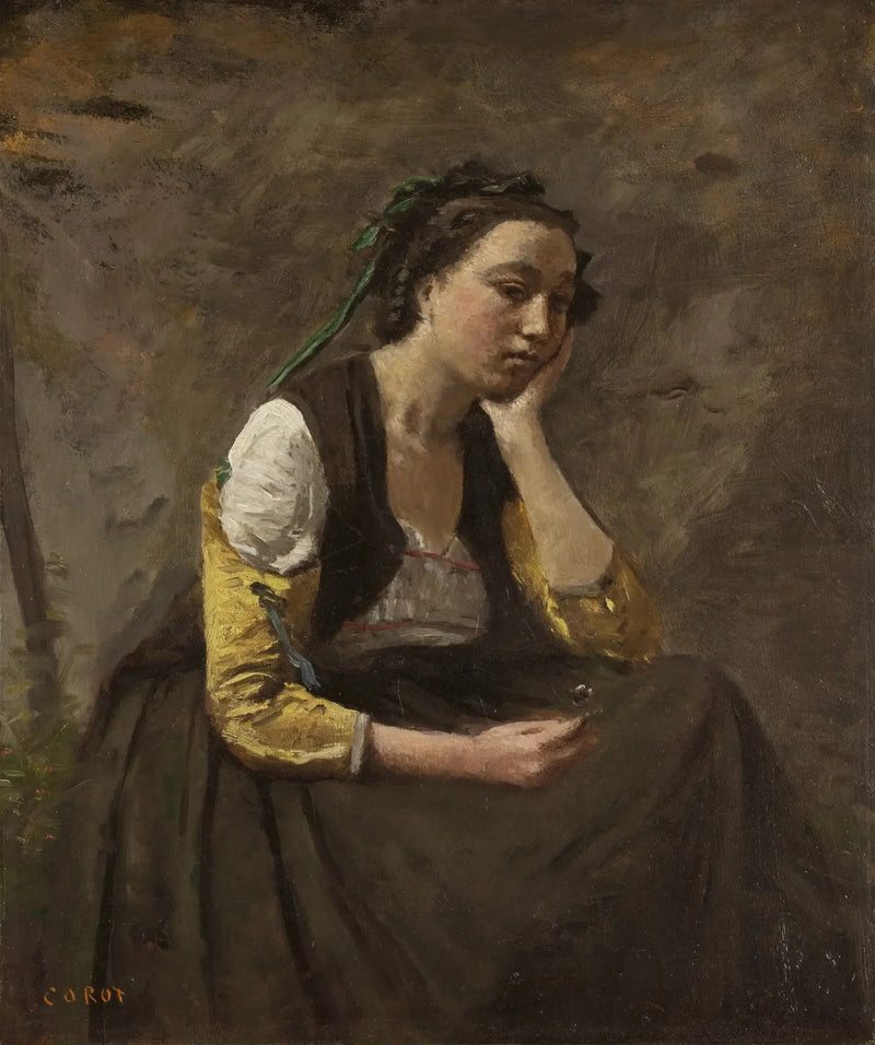 Kvinner med tankegang - Jean-Baptiste Camille Corot