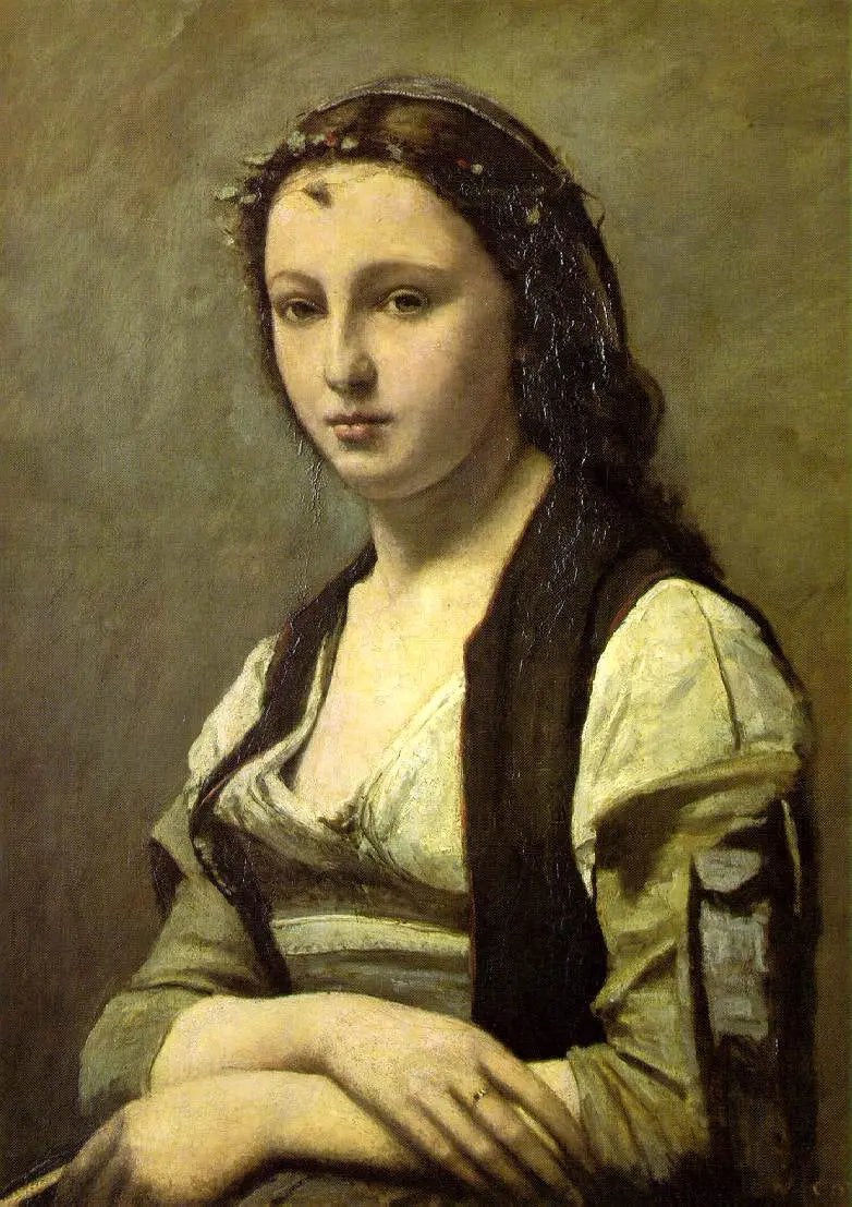 Kvinnemennesket med perlen - Jean-Baptiste Camille Corot