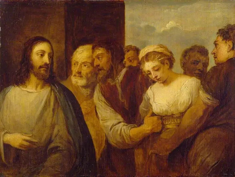 Den utro kvinnen (kopi etter Titian) - David Teniers den Yngre

Source:
La Femme adultère (copie d'après Titien) - David Teniers le Jeune