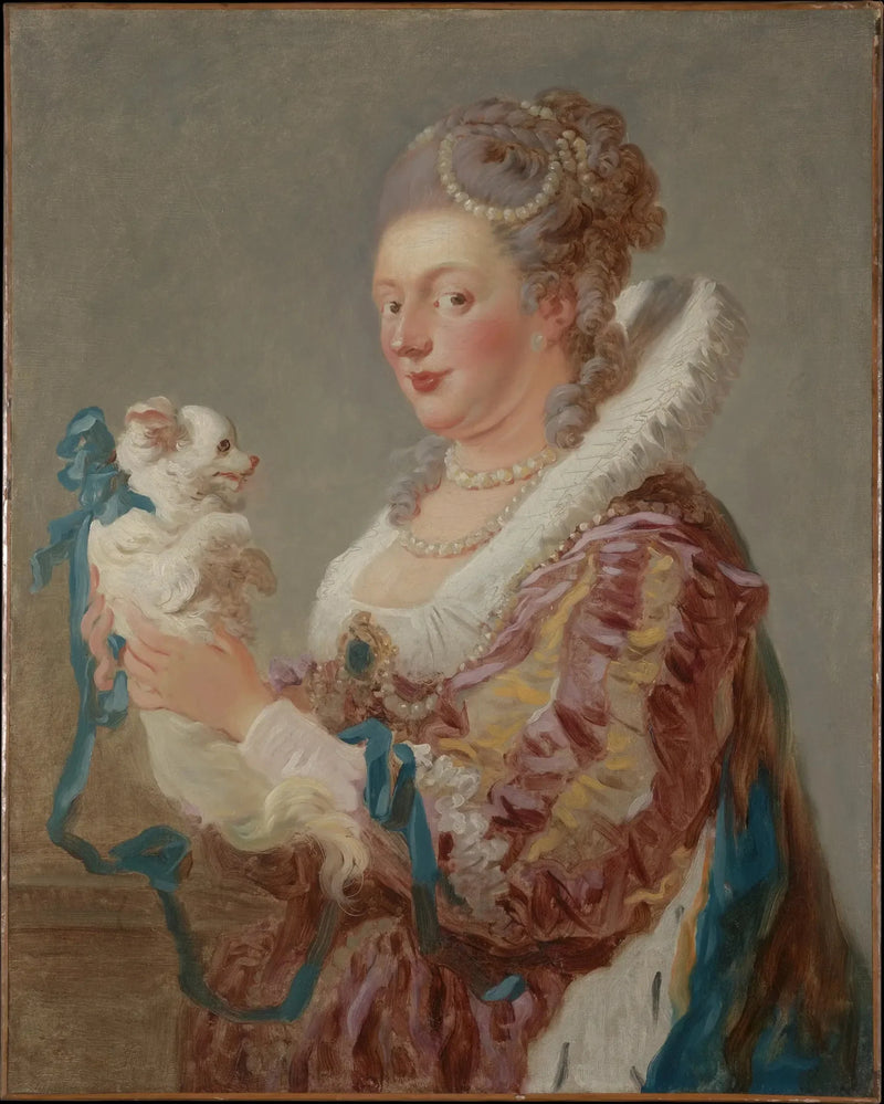 Kvinnemennesket med hunden - Jean-Honoré Fragonard