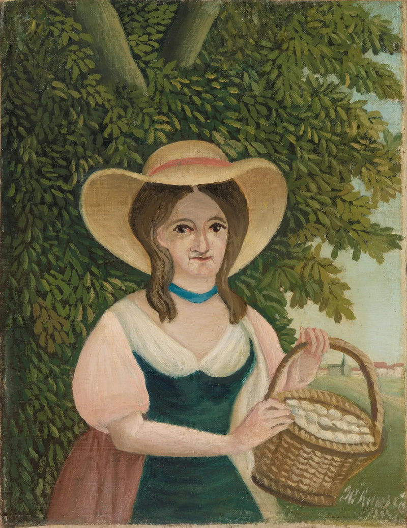 Kvinnen med eggekorgen - Henri Rousseau