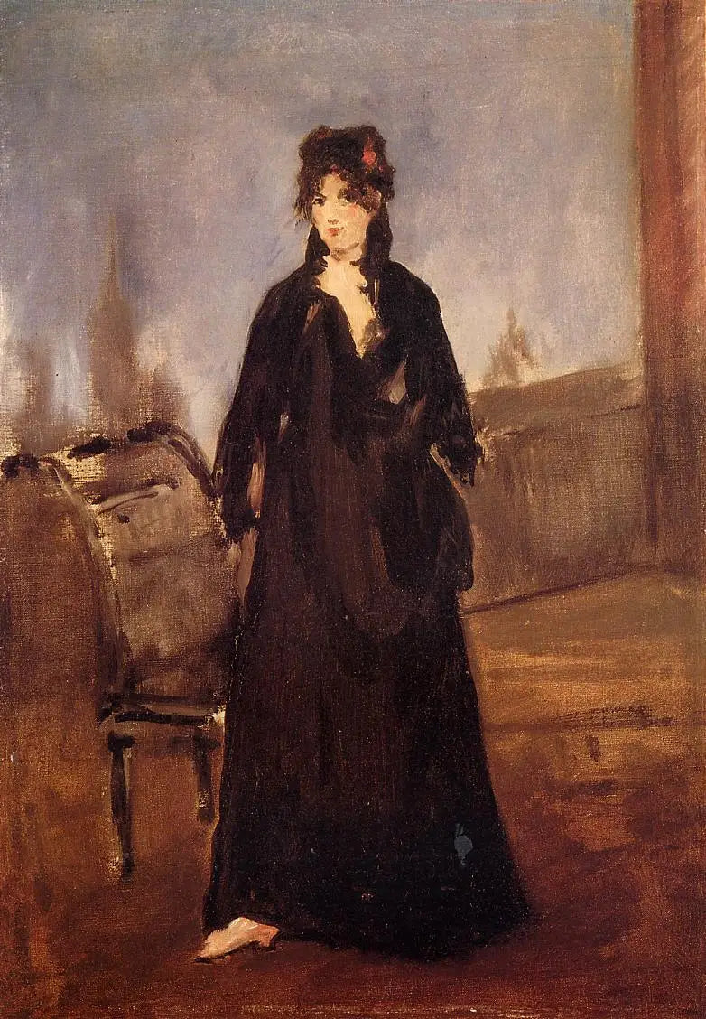Kvinnen med den rosa skoen (Berthe Morisot) - Édouard Manet