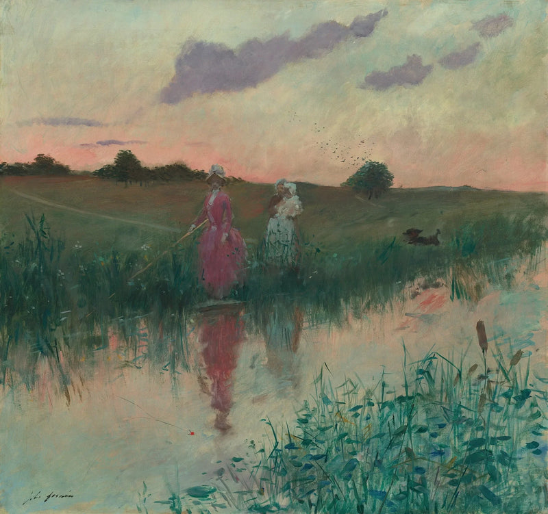 Kunstnerens kvinne med fiskestang - Jean-Louis Forain