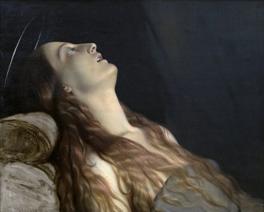 Kunstnerens kone, Louise Vernet, på sitt dødsleie - Paul Delaroche

Source:
La Femme de l'artiste, Louise Vernet, sur son lit de mort - Paul Delaroche
