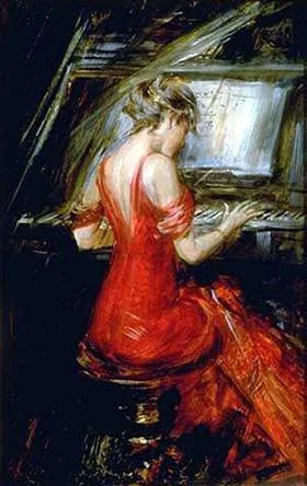 Kvinnen i rødt - Giovanni Boldini