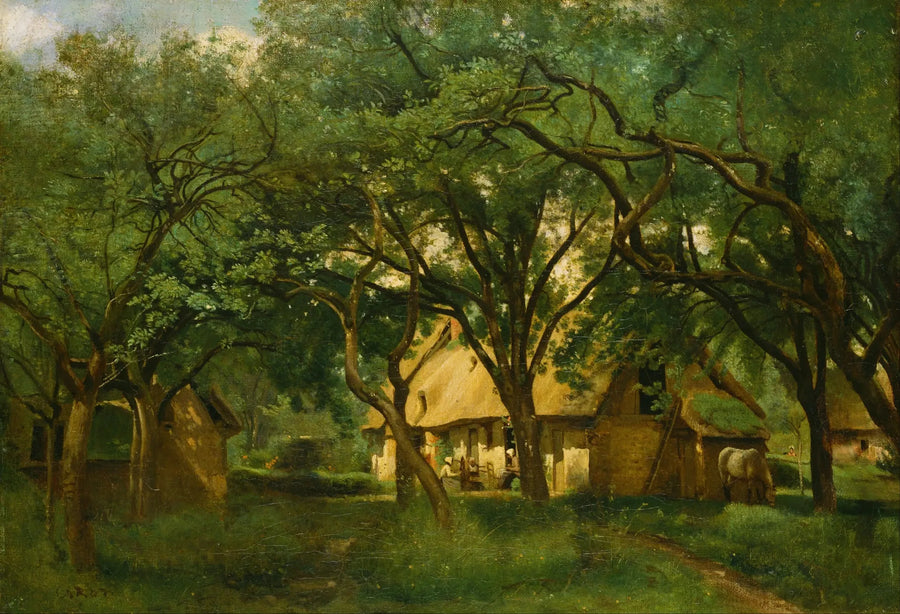 La Ferme Toutain i Honfleur - Jean-Baptiste Camille Corot